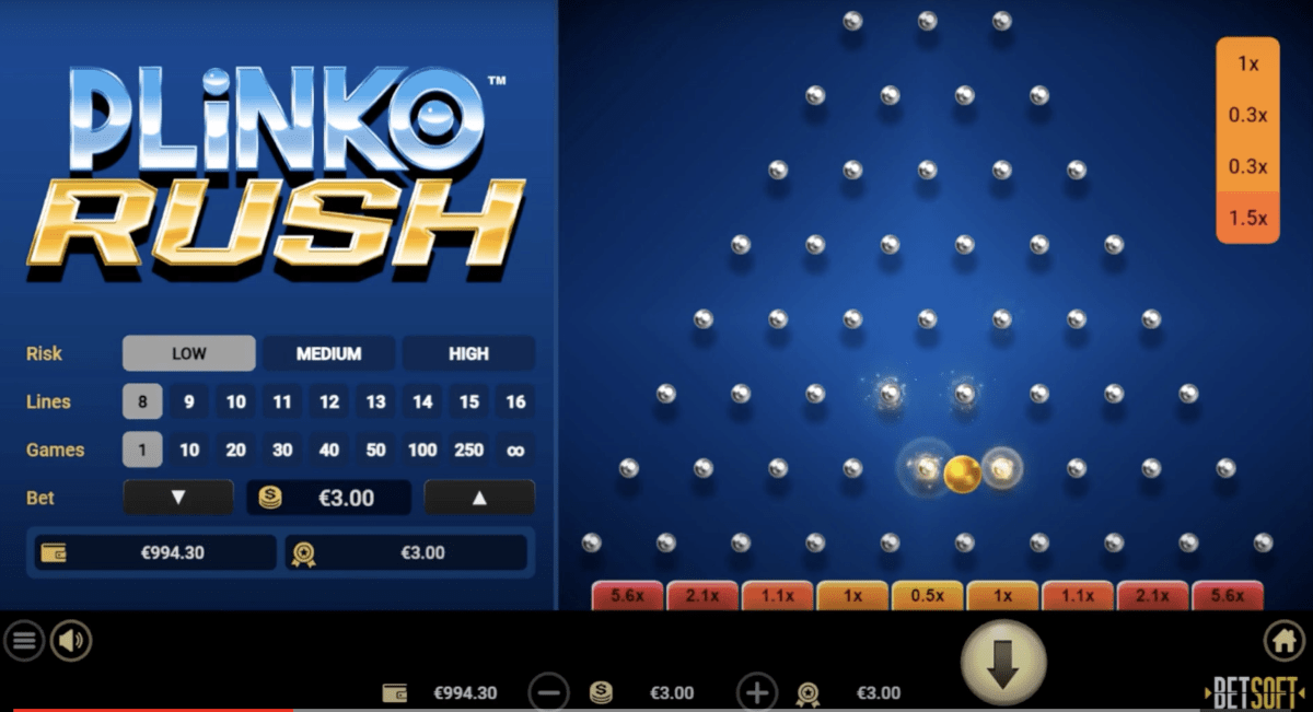 Review of Betsoft Plinko Rush