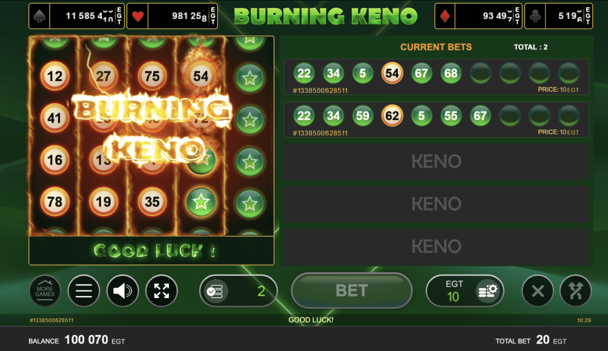 Burning Keno