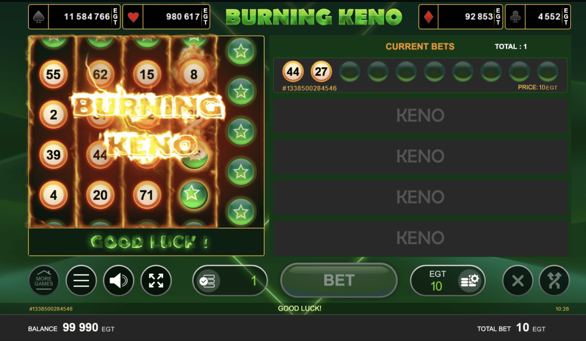 Burning Keno